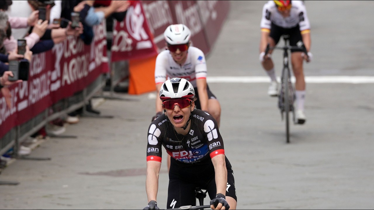 Strade Bianche 2026 - Elise Chabbey, Kasia Niewiadoma, Franziska Koch, interviews after the race
