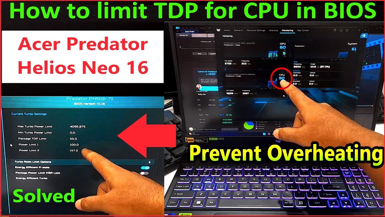 How to Stop your Computer from Overheating  - Set TDP Limit for CPU in Acer Predator Helios Neo 16