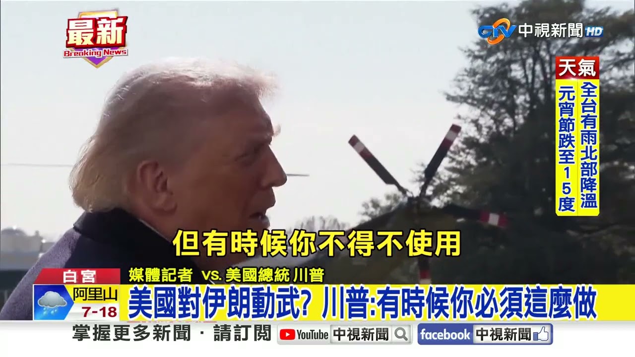 美國對伊朗動武? 川普:有時候你必須這麼做│中視新聞 20260228