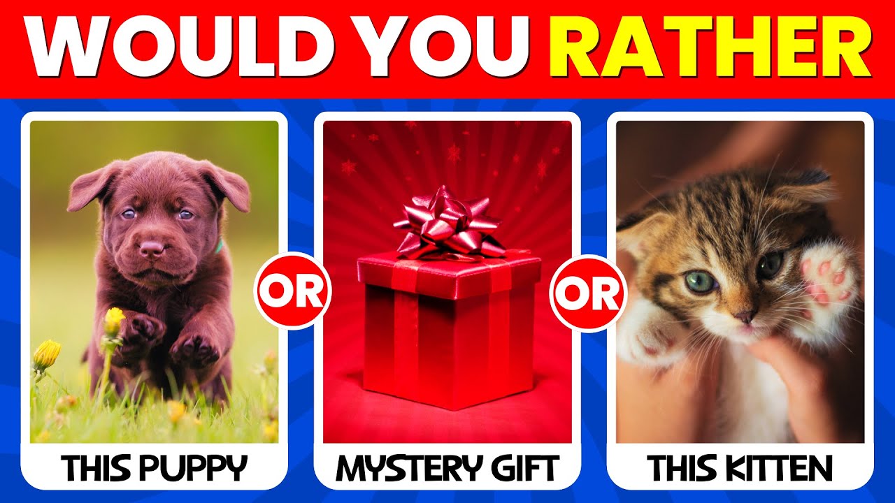WOULD YOU RATHER...? MYSTERY GIFT Edition  🎁🎮✨ | Pick one, kick two! | Test yourself #quiz #games