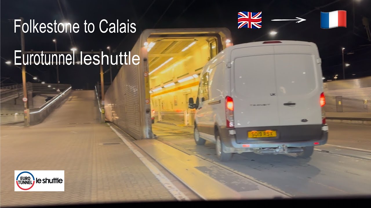 Le Shuttle Eurotunnel Folkstone to Calais | UK to Switzerland by Car | Part 1