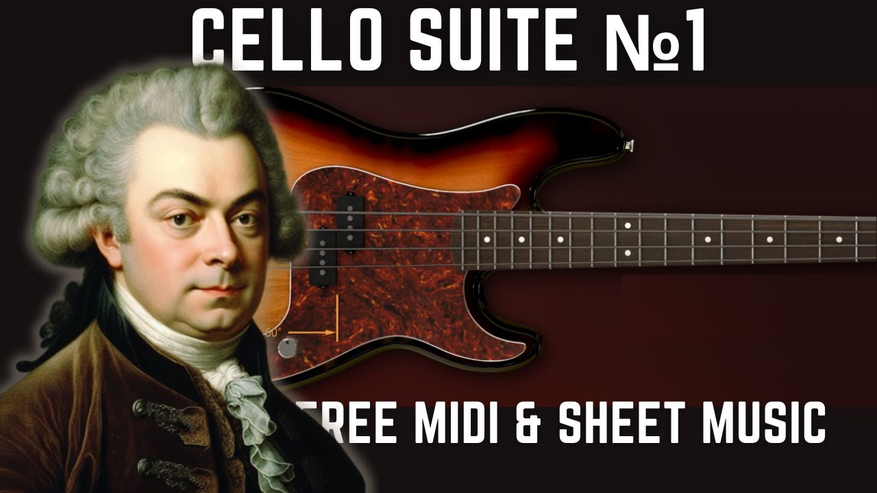 J.S. Bach – Cello Suite №1 | Bass Tutorial [FREE MIDI & SHEET MUSIC]