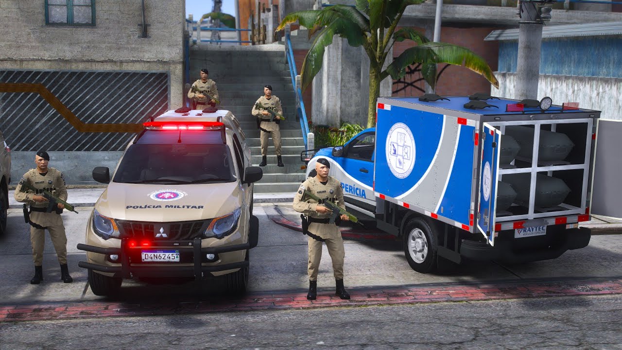 NOVA L200 ABORDAGEM + CONFRONTO PMBA | GTA 5 POLICIAL