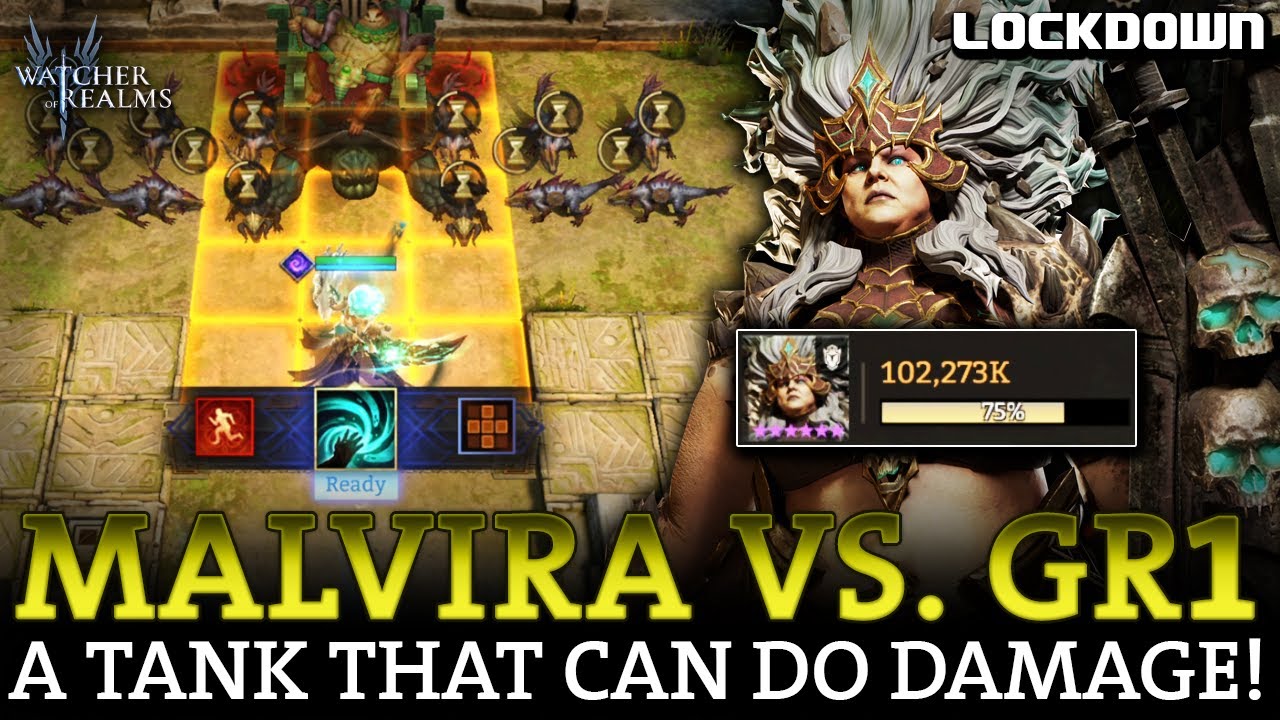 WOR: This Is Hilarious, Malvira vs. GR1 19 & 21! Watcher of Realms Gear Raid 1 Guide