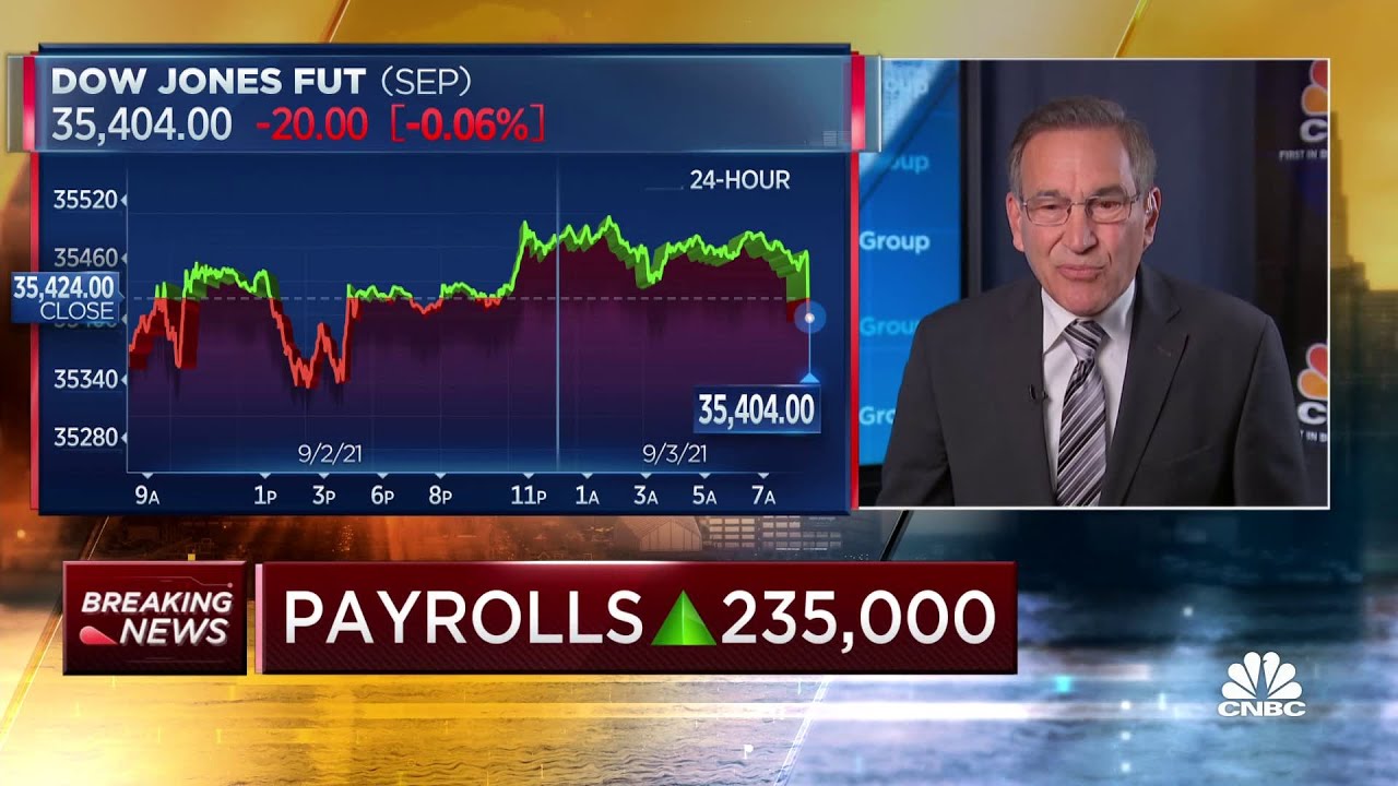 August jobs report shows nonfarm payrolls increase 235,000 vs. 720,000 estimate