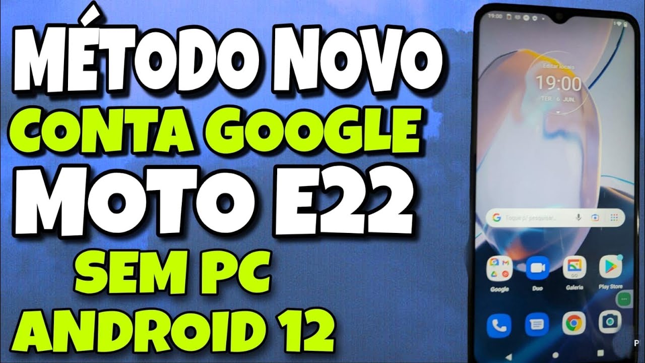 remover conta Google moto e22 Android 12 sem pc método super novo  sem pc