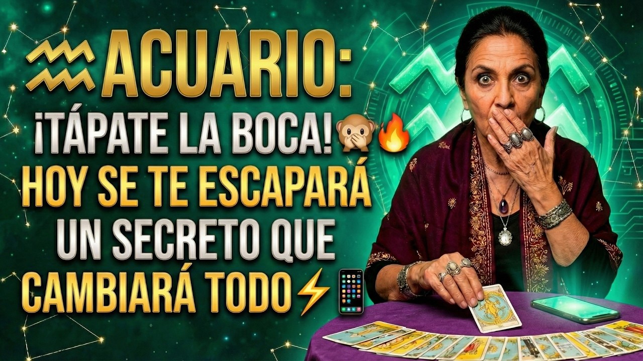 🤐♒ ACUARIO: ¡TÁPATE LA BOCA! 🙊🔥 HOY SE TE ESCAPARÁ UN SECRETO QUE CAMBIARÁ TODO ⚡📱
