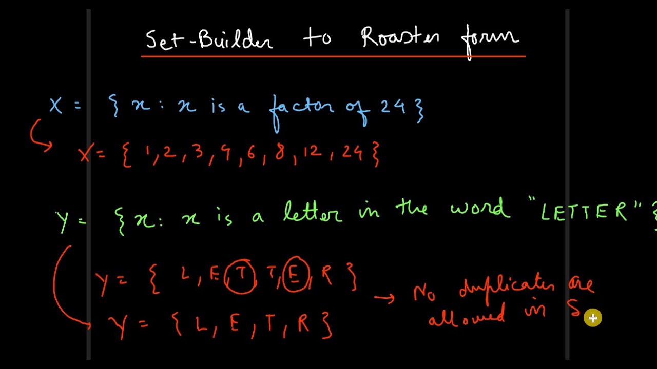 Converting a set from Set-Builder form  to Roaster form || Sets || Maths || Basics