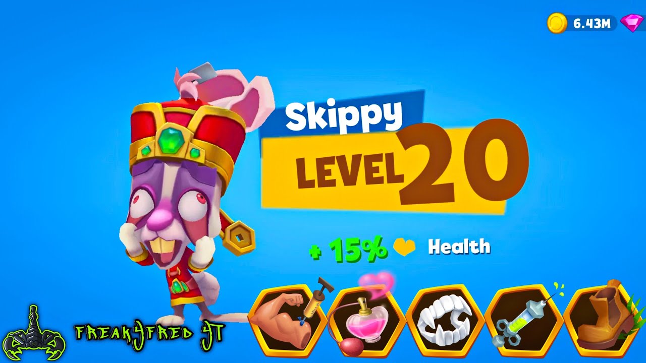 Max Level 20 Skippy is OP!! 💪🐰 #zooba #gameplay