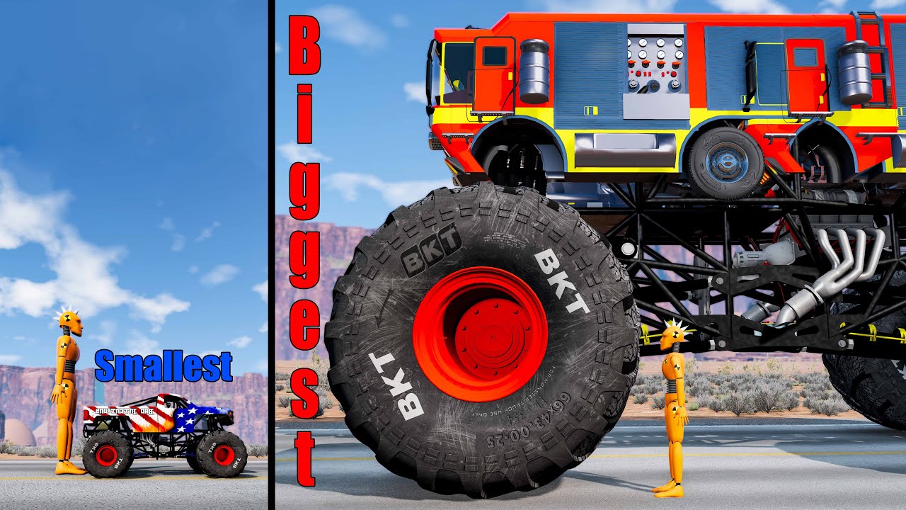Biggest vs Smallest Monster Truck #5 - Beamng drive