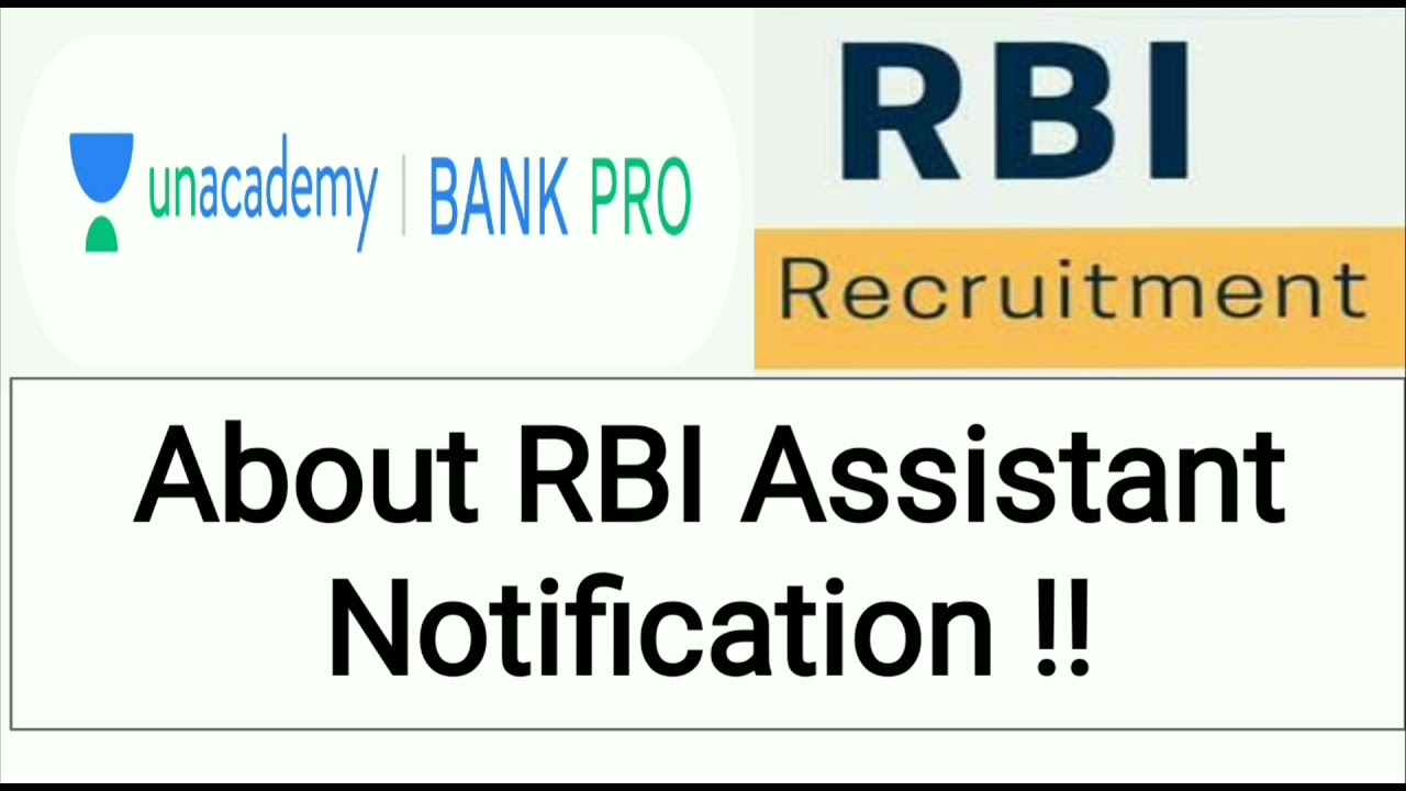 Good news !! About RBI Assistant 2021 Notification !!