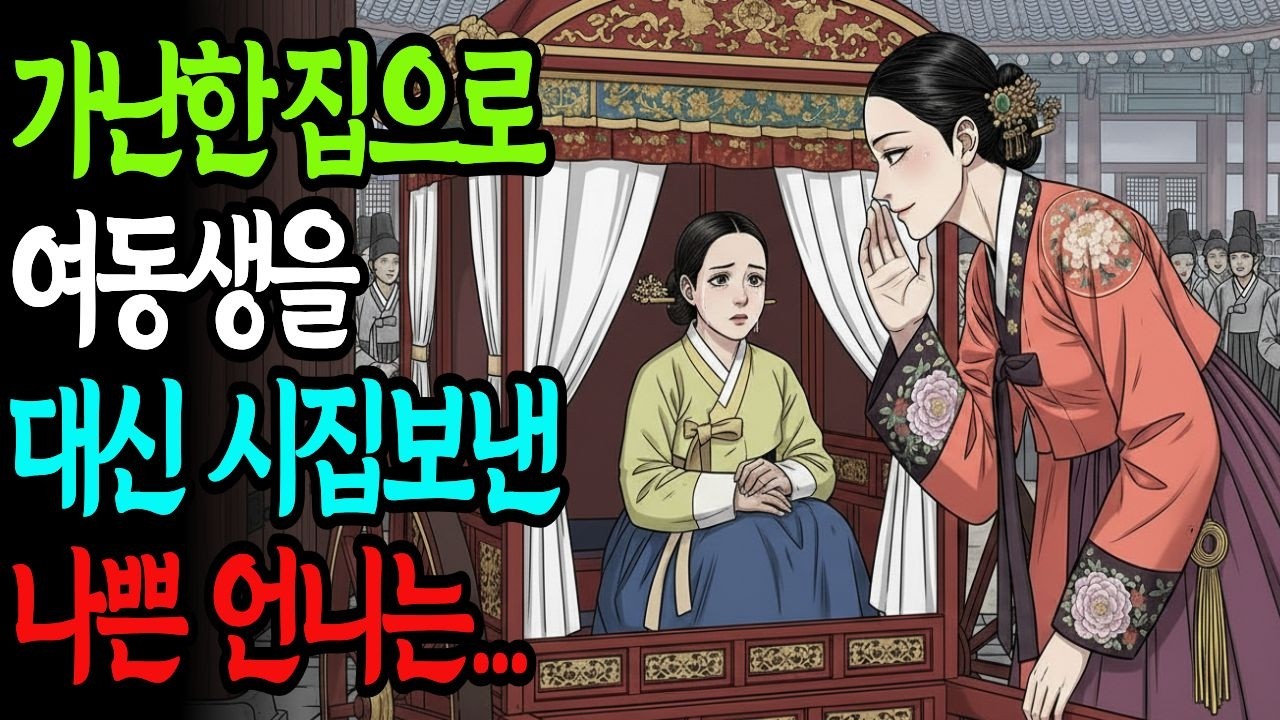 가마 속 신부는 ‘큰딸’이 아니었다—그리고 장원급제의 반전.  큰딸이 버린자리 동생이 복을 받았다.  #조선야담 #옛날이야기 #전래이야기
