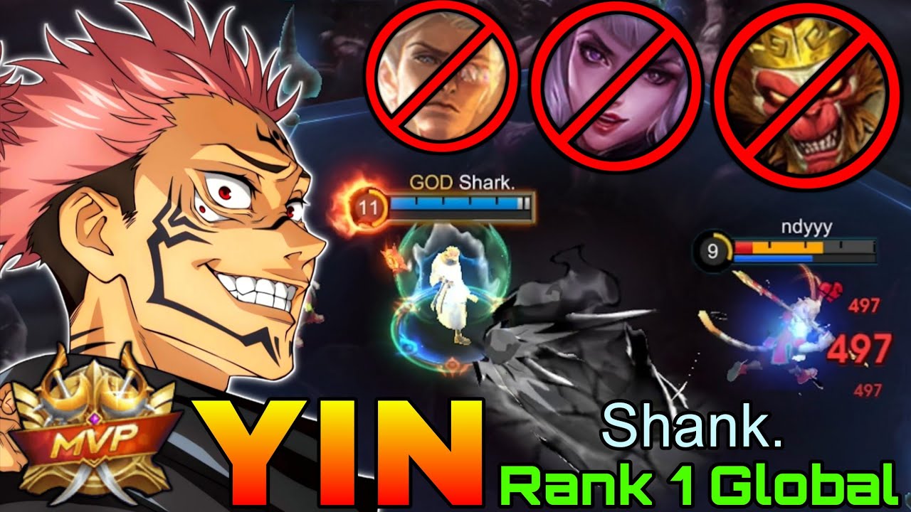 You Can't Escape Me!! Monster Yin Gameplay - Top 1 Global Yin by Shank. - Mobile Legends