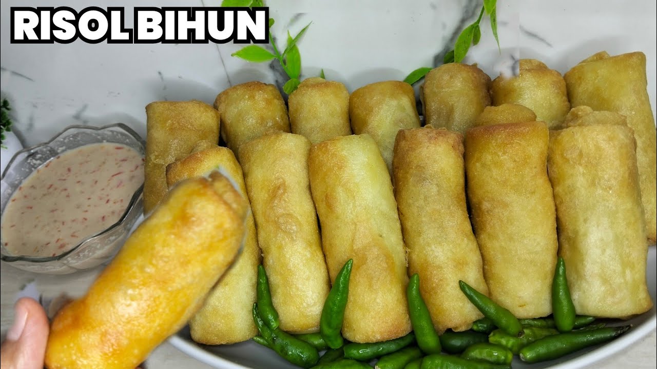 MENU TAKJIL GORENGAN | RESEP RISOL BIHUN SAMBAL KACANG ENAK BANGET