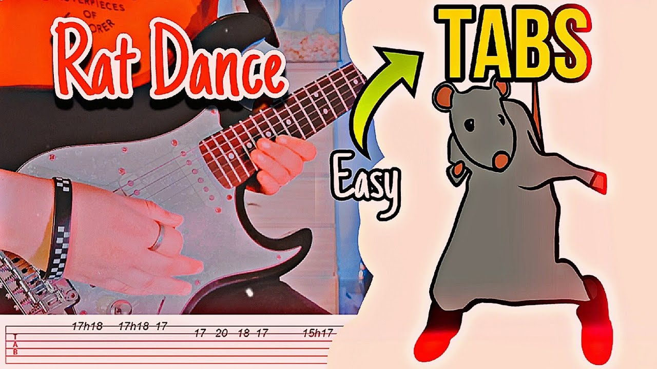 🐀 RAT DANCE - MEME (EASY Guitar Cover With TABS) By kookieguitar