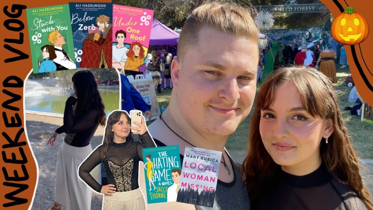 weekend reading vlog | I read 5 books and went to a renaissance faire 🎠