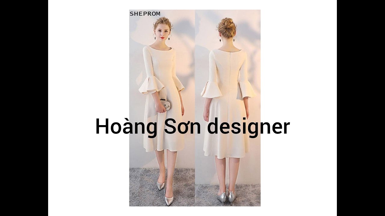 Dạy cắt may cơ bản: hướng dẫn cách cắt đầm xòe liền thân tay loe| đầm xòe liền thân, hoàng sơn