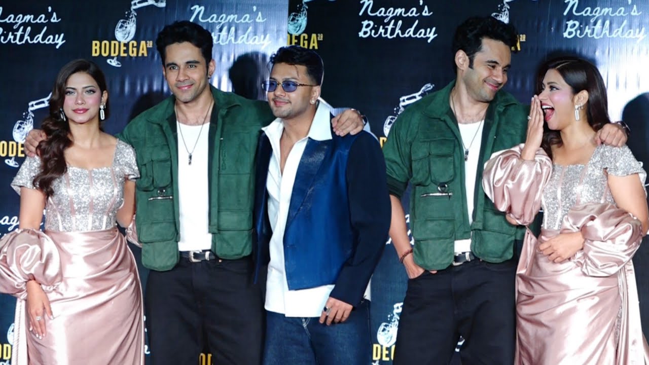 Abhishek Bajaj,Awe Darbar Arrive At Nagma Mirajkar Birthday Party 