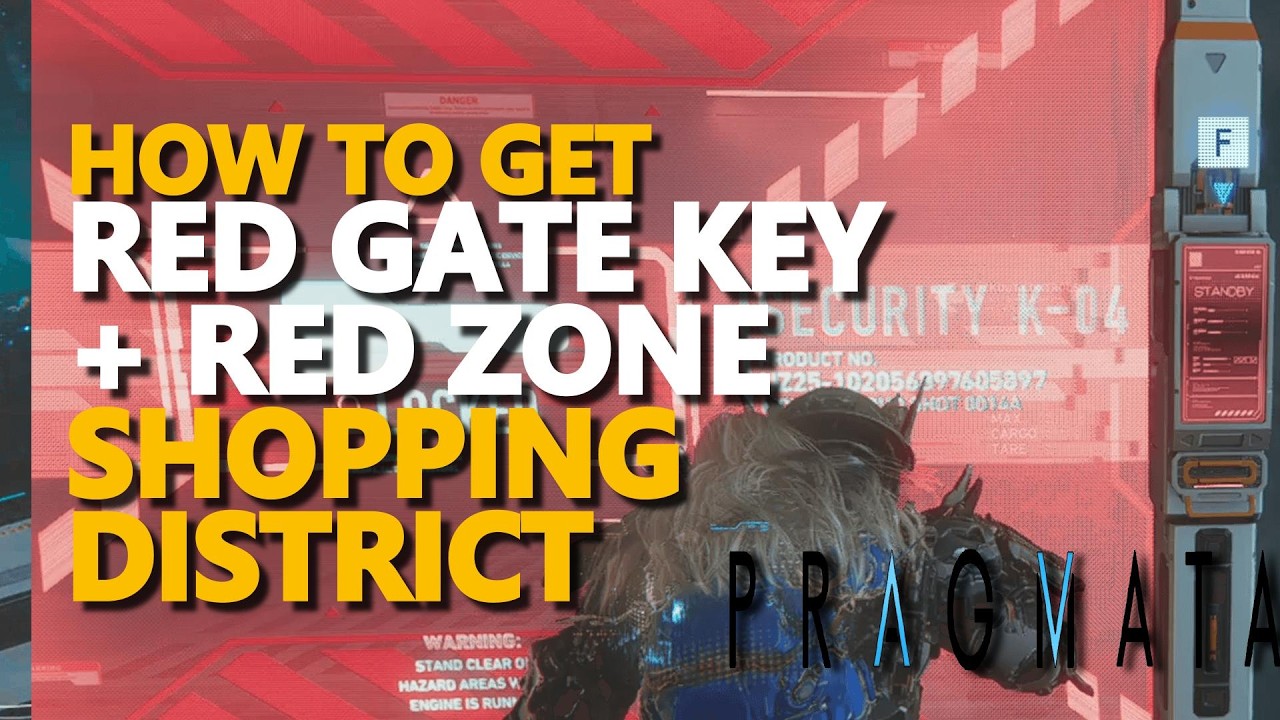 Shopping District Red Gate Key + Red Zone Pragmata