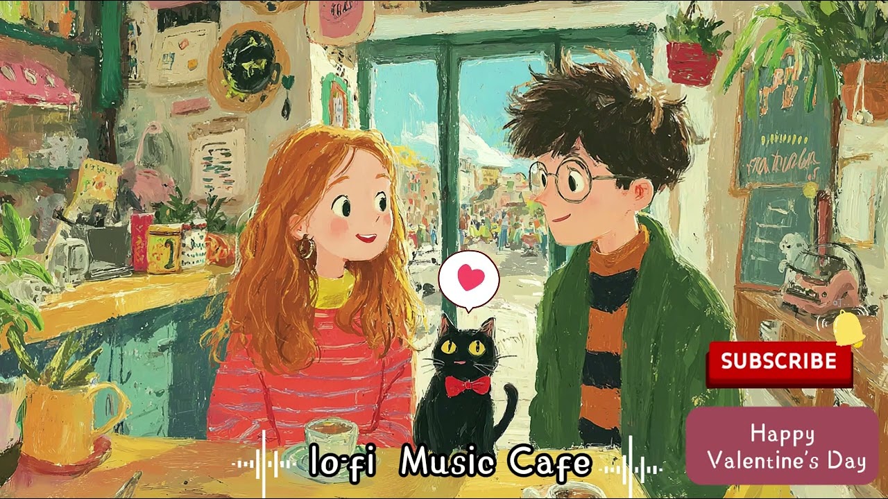 2026 Valentine's day Music☕Chill Lofi relaxing music, 情人節BGM/作業用BGM/咖啡廳BGM, coffee time🐈