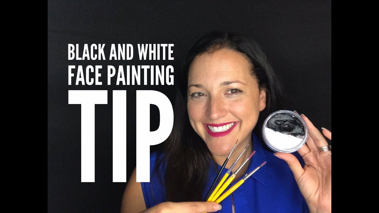 Black and White Face Painting Tip