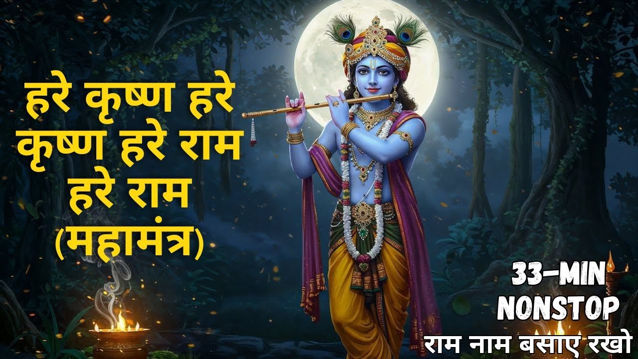 हरे कृष्ण हरे कृष्ण हरे राम हरे राम | महामंत्र जप | Peaceful Hare Krishna Mantra