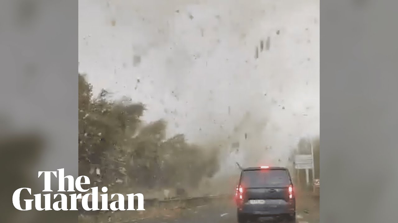 Tornado rips across motorway in France