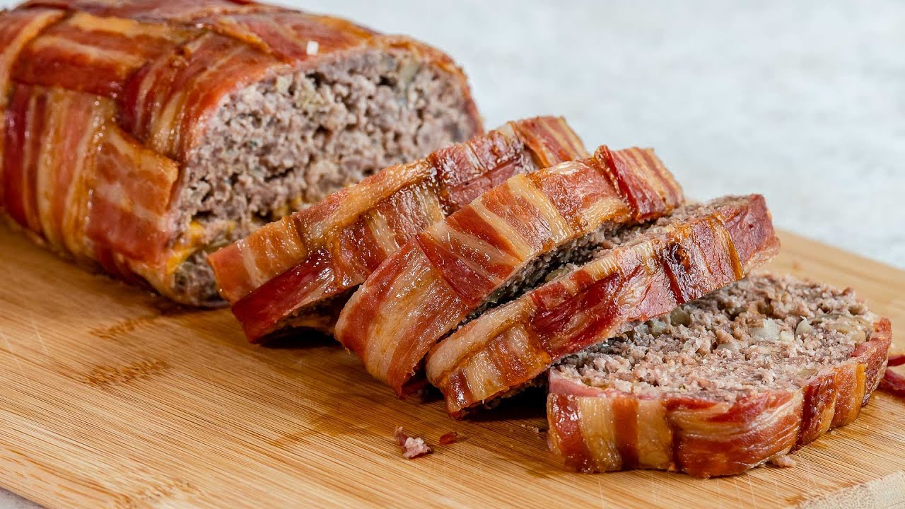 Low Carb Bacon Wrapped Meatloaf Recipe