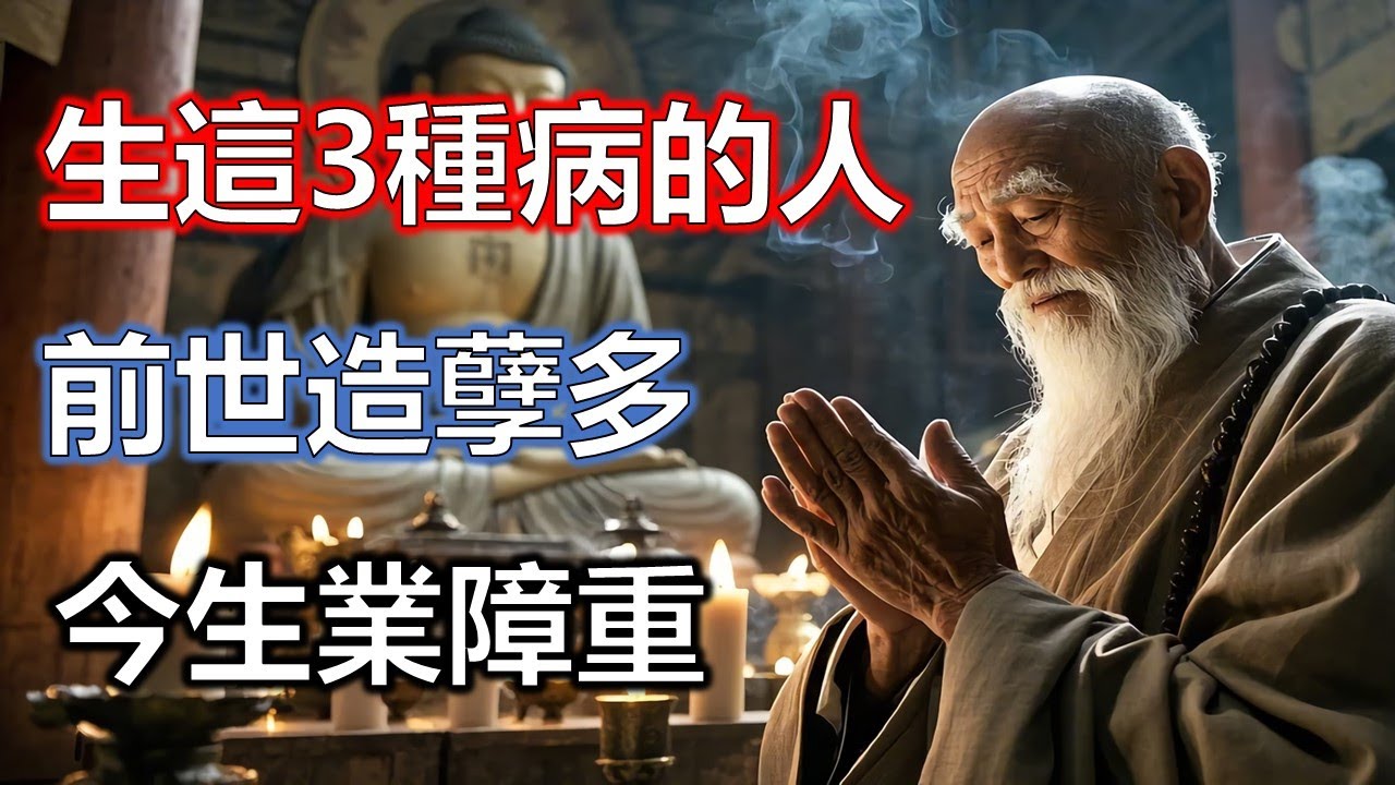 善惡有報！生這3種病的人，前世造孽多，今生業障重！高僧教你這樣消除
