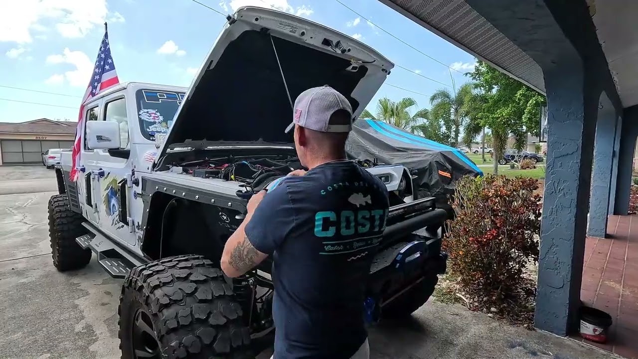 installing lights under your jeep gladiator or jl hood  that chase