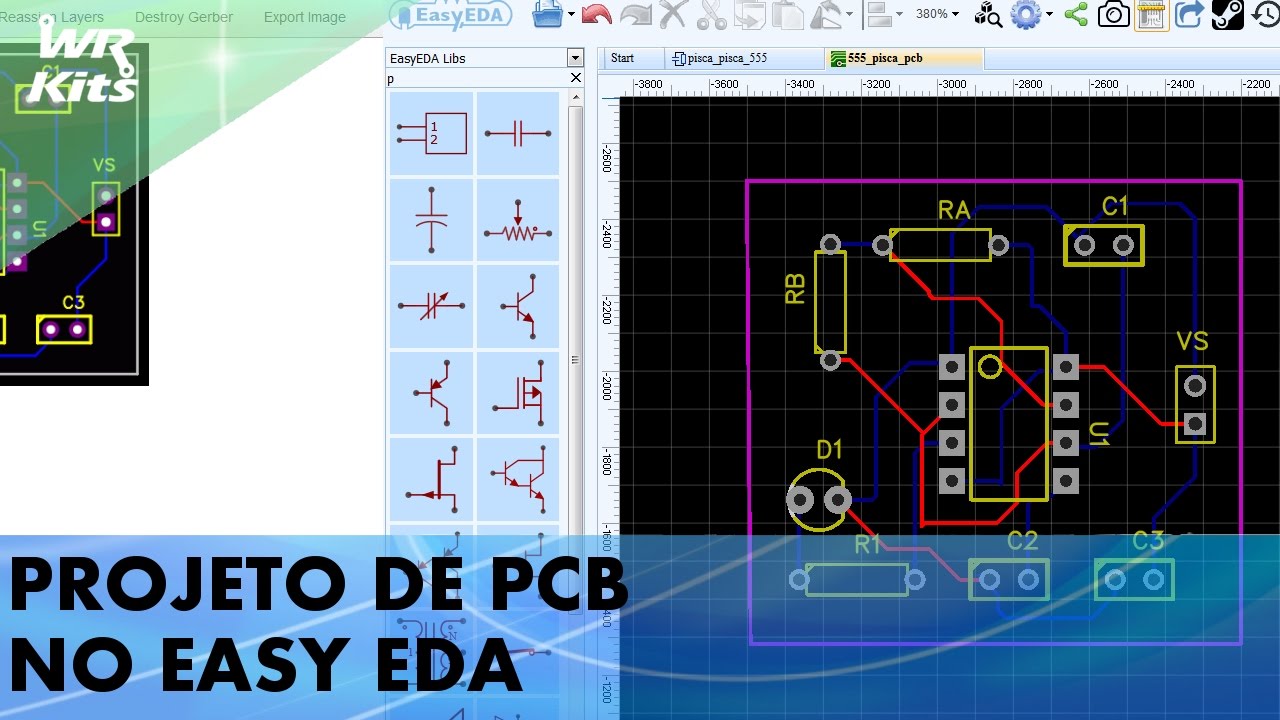PROJETO DE LAY-OUT DE PCB COM EASYEDA E OR&Ccedil;AMENTO PARA PRODU&Ccedil;&Atilde;O!