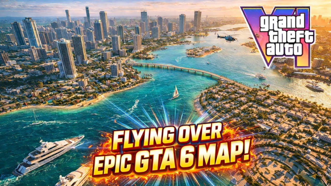 INSANE Drone shots of GTA VI map 🤯🤯 || GTA 6 MAP || Rockstar Games