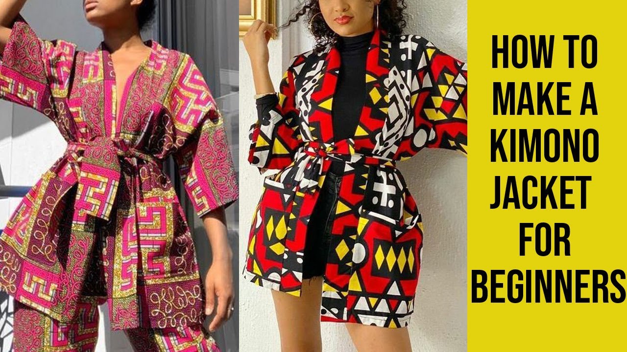 How To Make An Oversized Kimono Jacket With Patch Pocket | One-Size-Fit-All