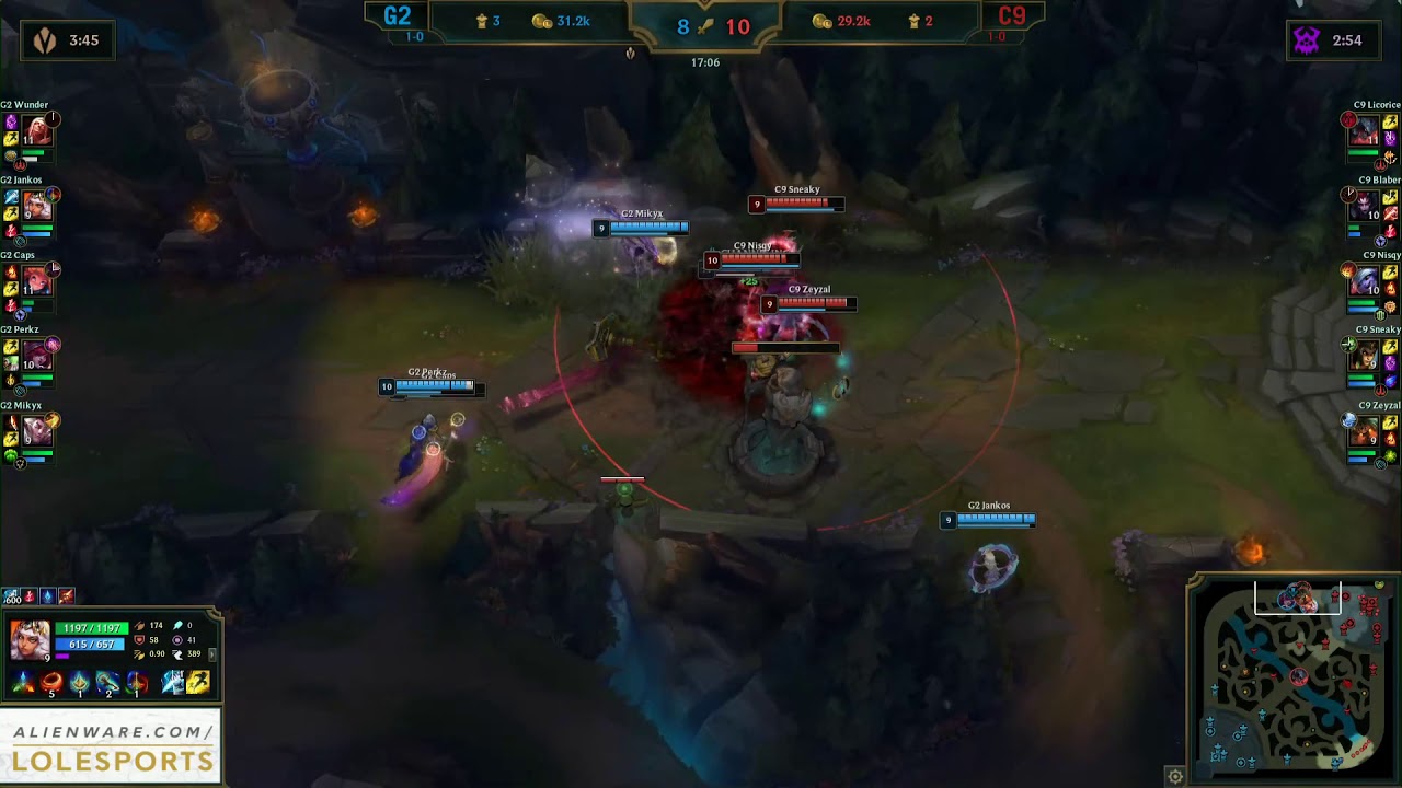 G2 vs Cloud9 insane dive - Worlds 2019