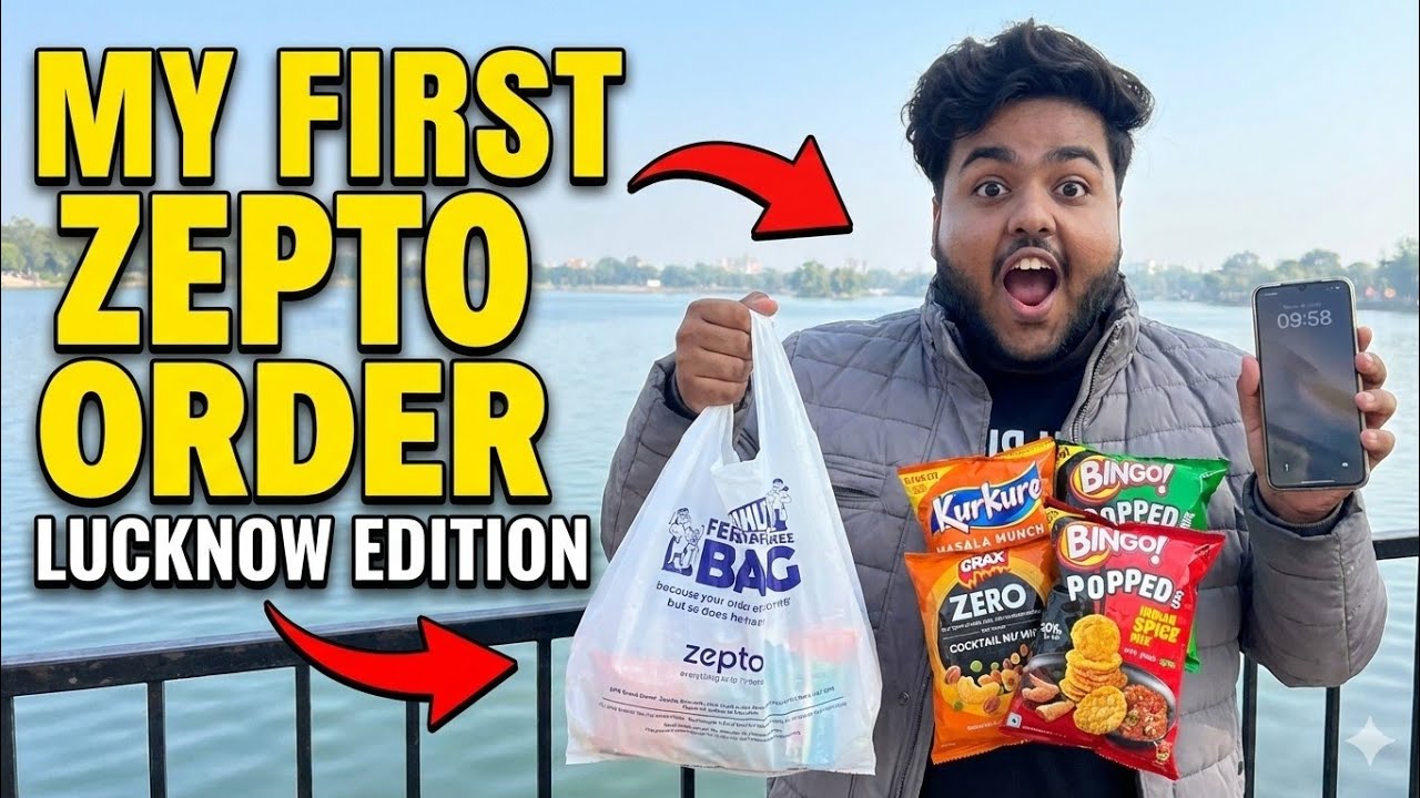 My First Zepto Order in Lucknow Delivery in 10 min 