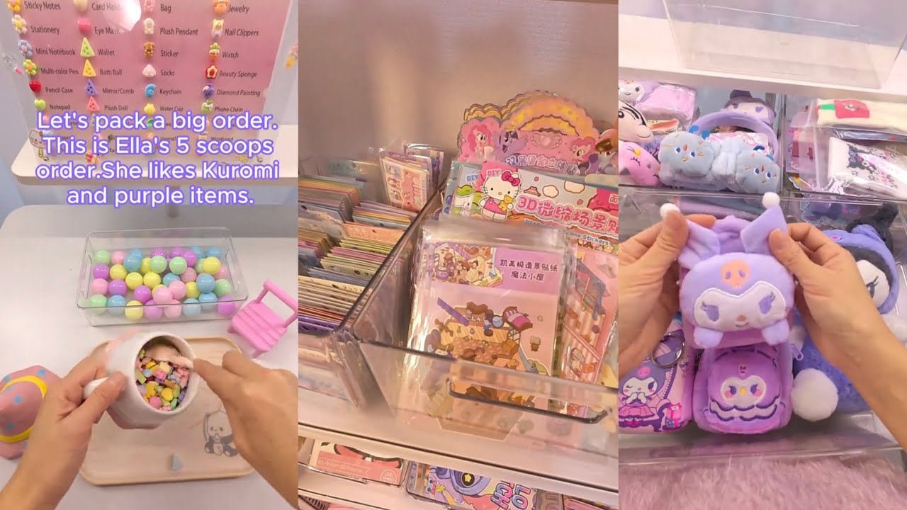 Packing Kuromi Orders 💜 Aesthetic ASMR Vibes | Relaxing & Satisfying