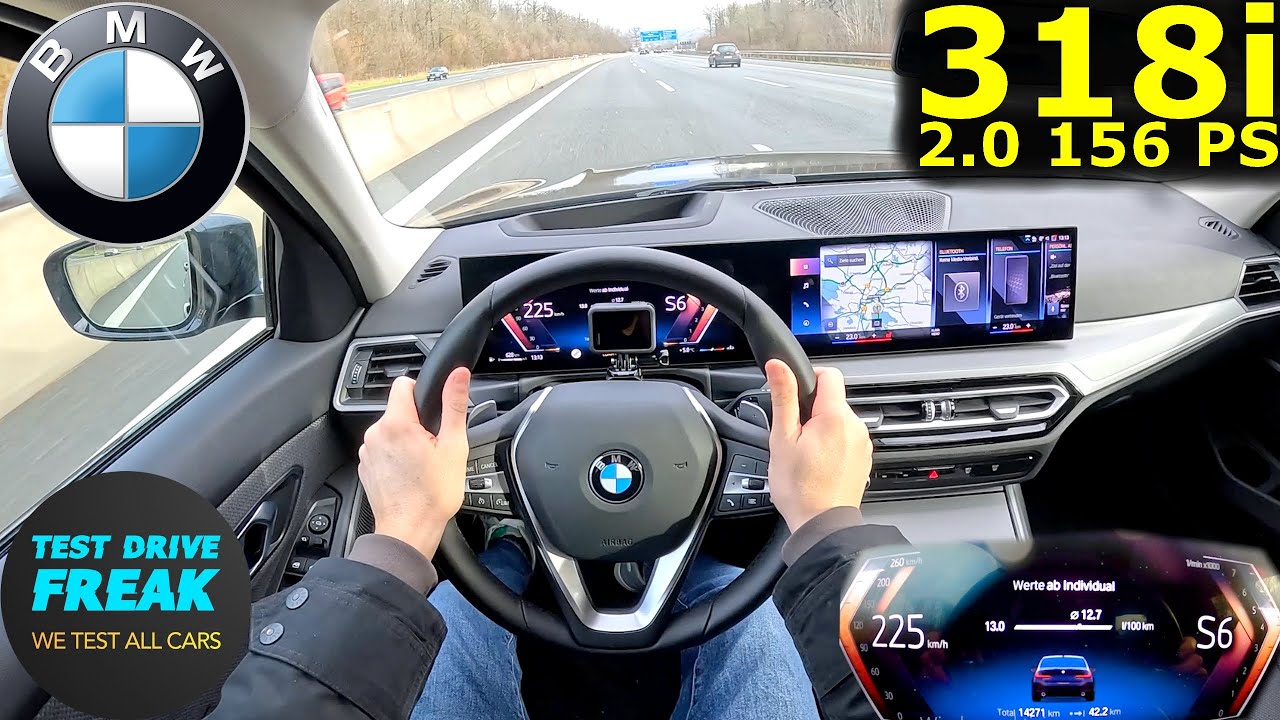 2024 BMW 318i 2.0L (156 PS) Top Speed Autobahn POV with Fuel Consumption Test