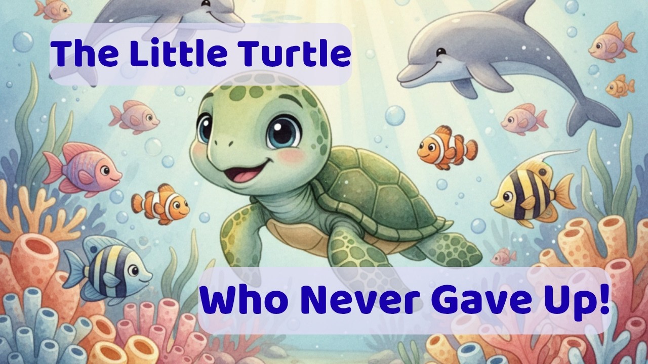 The Little Turtle Who Couldn’t Swim Fast /Inspirational Kids Story About Confidence