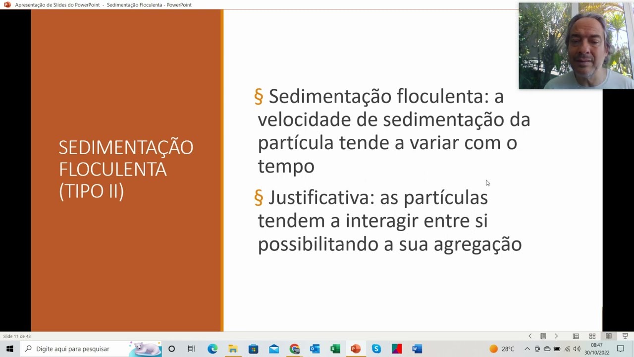 Processos de separação sólido-líquido: sedimentação floculenta