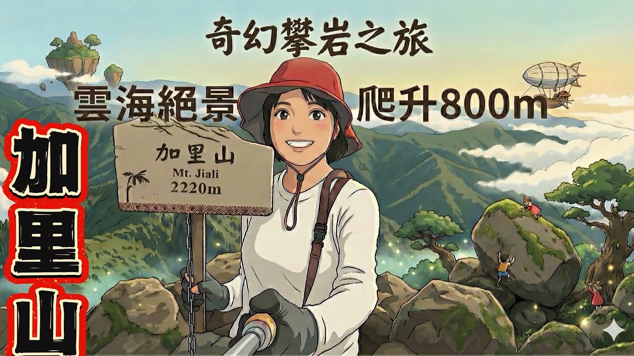 加里山：2220m, 苗栗第一高峰｜台版富士山｜有難度的中級山｜迷霧森林、攀岩陡上、壯闊雲海、小心迷路、一等三角點、360度展望｜Mt.Jiali 