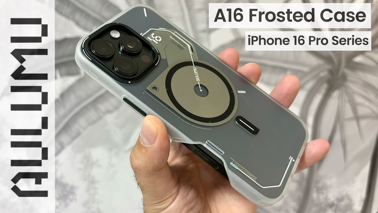 AULUMU A16 Frosted Case Futuristic Design - Apple iPhone 16 Pro Max