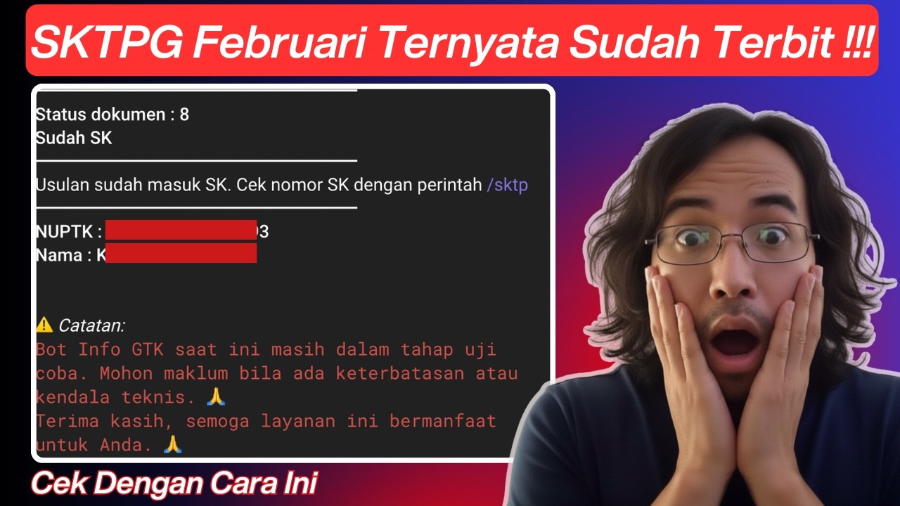 BUKTI SKTPG FEBRUARI SUDAH TERBIT CEK SKTPG INFOGTK DENGAN CEPAT LEWAT CARA LAIN