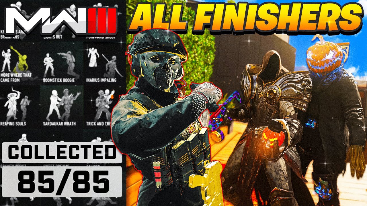 ALL 85 FINISHING MOVES in MODERN WARFARE 3 | ALL MW3 FINISHING MOVES