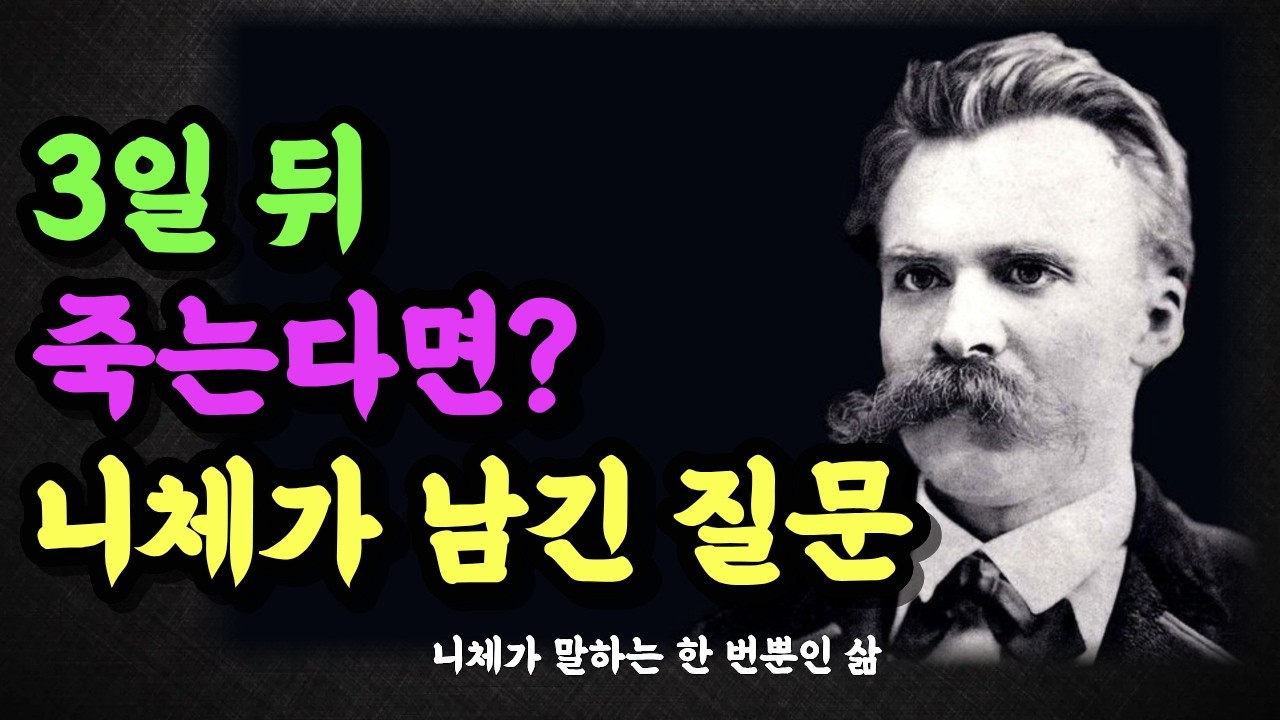 3일 뒤에 죽는다면 해야 할 일 세 가지 | 니체 철학 | 인생 명언 | 오디오북