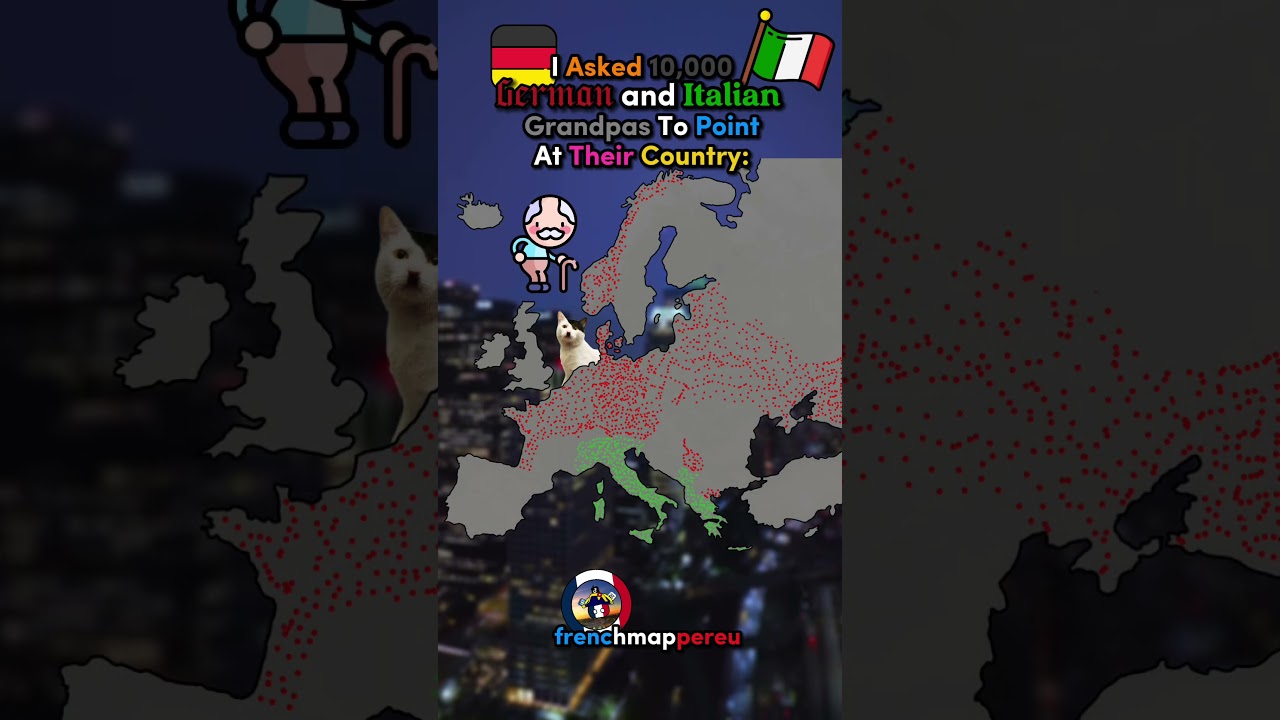 I Asked 10,000 German and Italian Grandpas To Point At Their Country:   #map #mapper #history #ww2