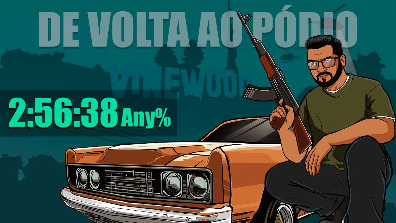 DE VOLTA AO PÓDIO | GTA SA Any% em 2:56:38 | SPEEDRUN