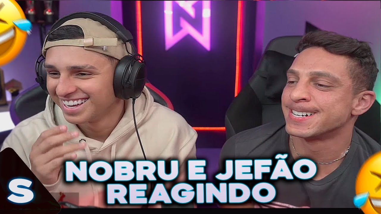 NOBRU E JEFÃO VENDO OS VIDEOS ANTIGOS DO FREE FIRE