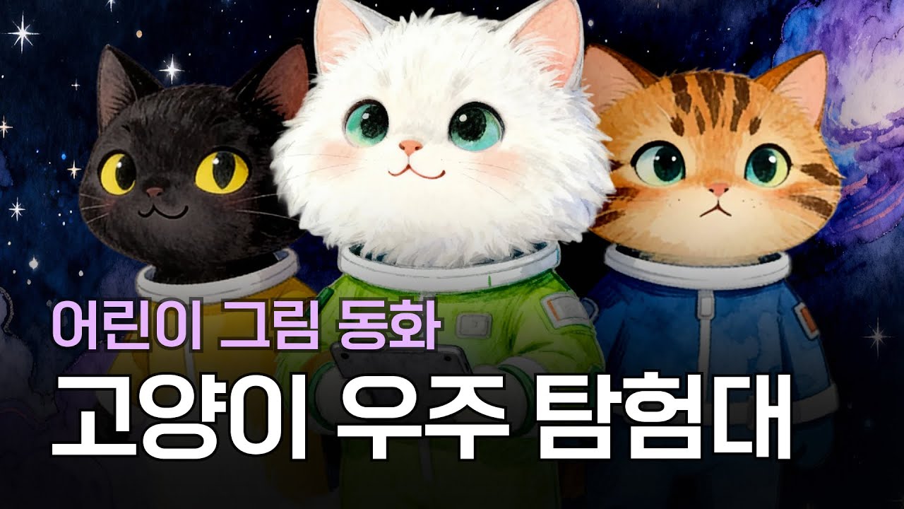 고양이 우주 탐험대 🛸 | 어린이 구연 동화 🧚🏻 | 그림 동화책 🖼️ | 아이 잘 때 들려주는 이야기 🧸