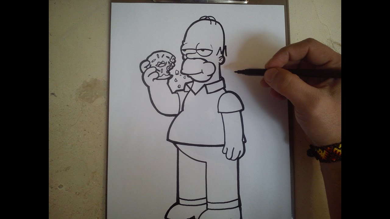 COMO DIBUJAR A HOMERO SIMPSON / how to draw homer simpson