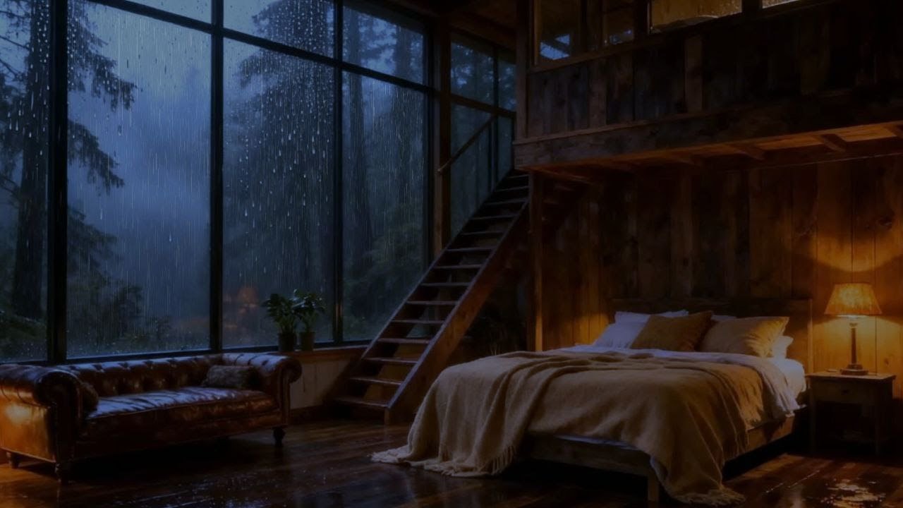 Calm Rainfall at the Forest Cabin 🌧 | Sleep Deeply with Nature Ambience